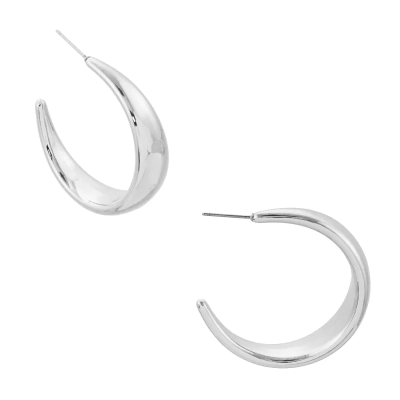 SILVER HOOP EARRINGS ( 4784 R ) sold by Oh My Jewelry