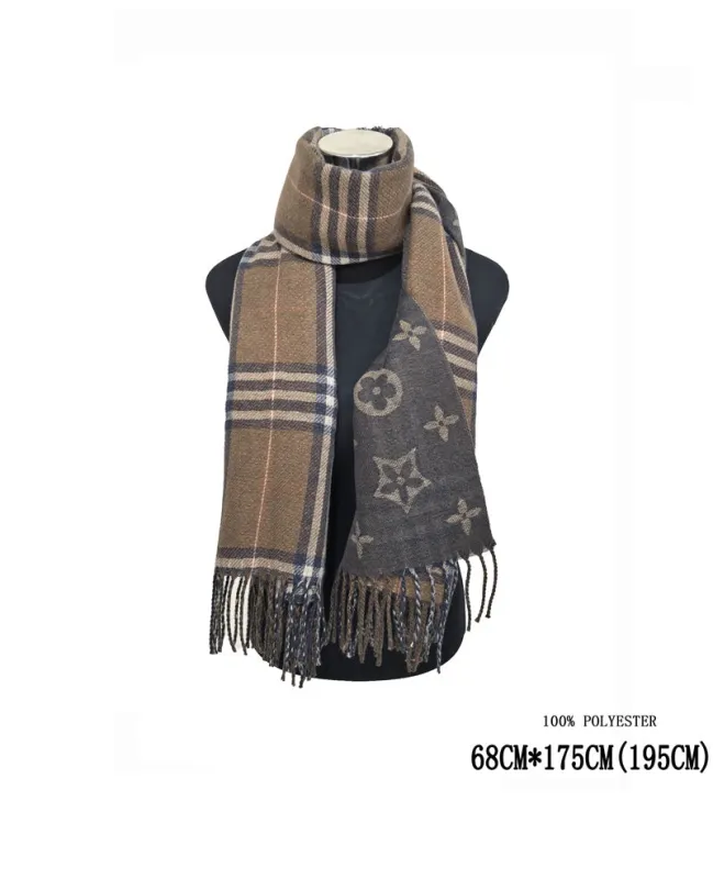 BROWN WINTER SCARF ( 0371 BR ) sold by Oh My Jewelry