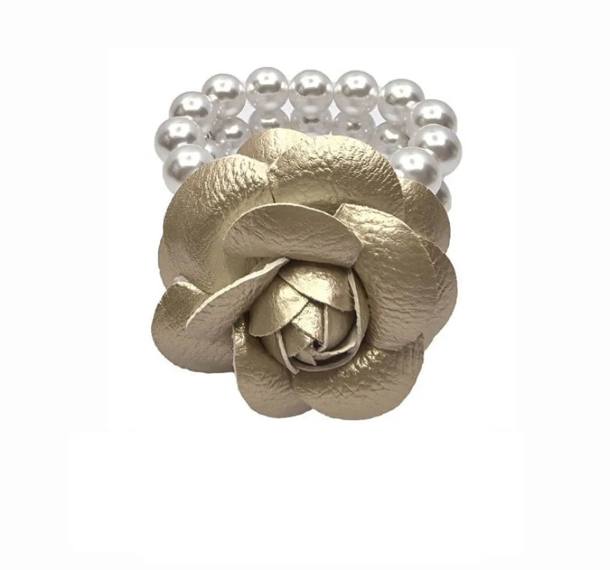 PEARL STRETCH BRACELET ( 0150 WHGD ) sold by Oh My Jewelry