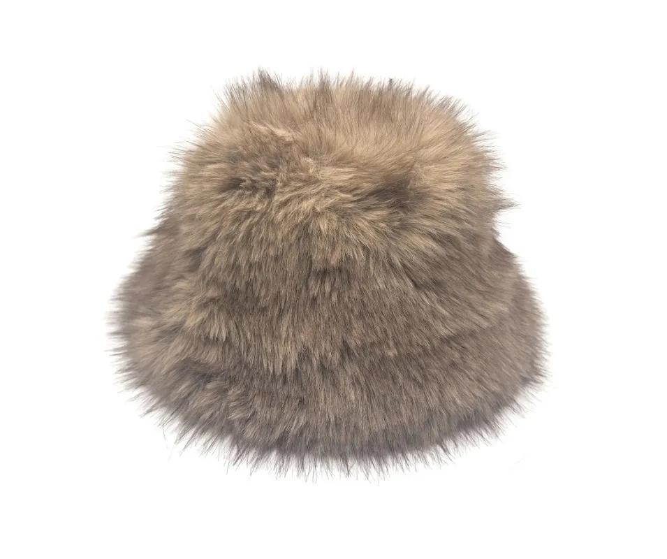 BROWN FAUX FUR HAT ( 0984 BR ) sold by Oh My Jewelry