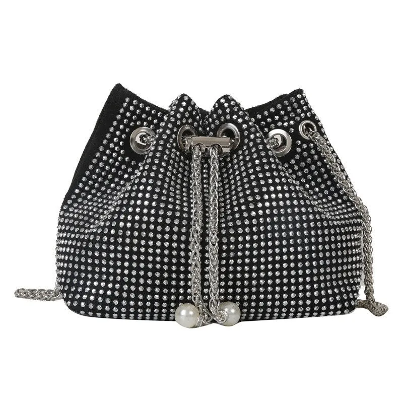 BLACK SILVER BAG ( 0148 BKSL ) sold by Oh My Jewelry