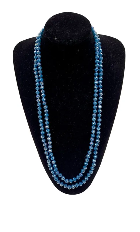 8mm 60" Knotted Beaded Long Necklace ( 0064 TQF73-1AB ) sold by Oh My Jewelry