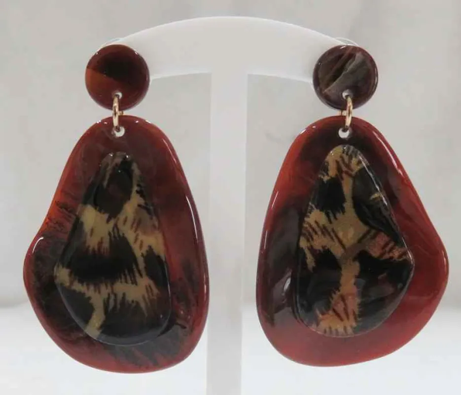 LEOPARD PRINT EARRINGS ( 3418 LEOP ) sold by Oh My Jewelry