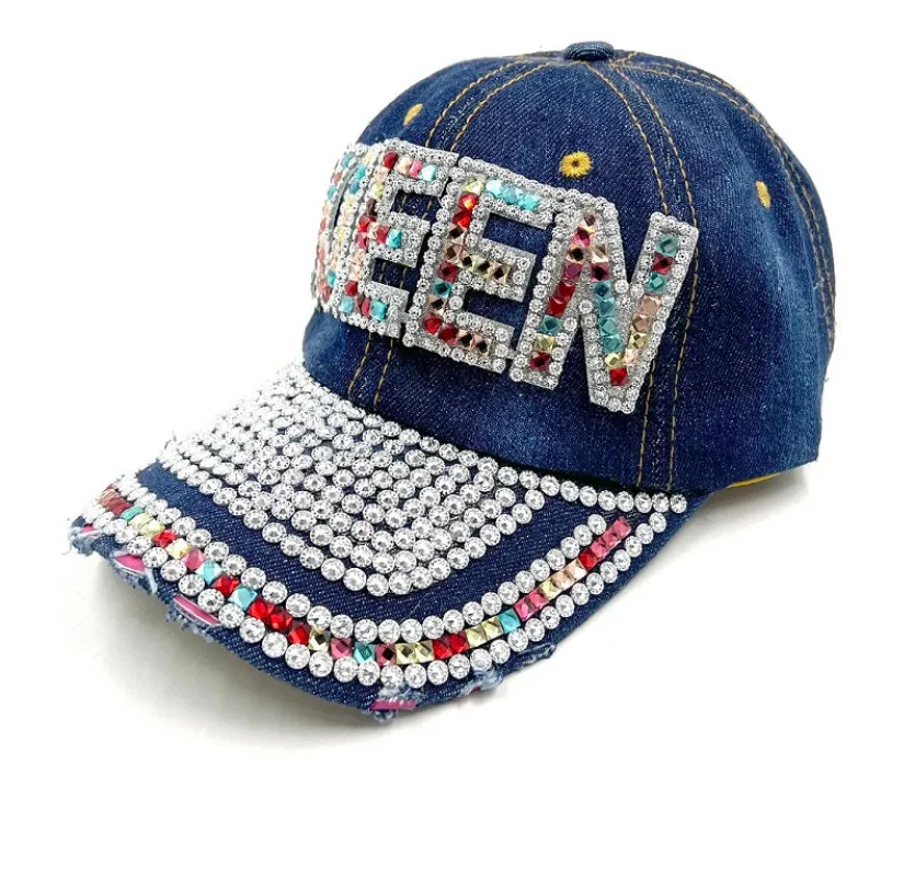 DENIM HAT QUEEN MULTI COLOR STONES ( 0514 MUT ) sold by Oh My Jewelry