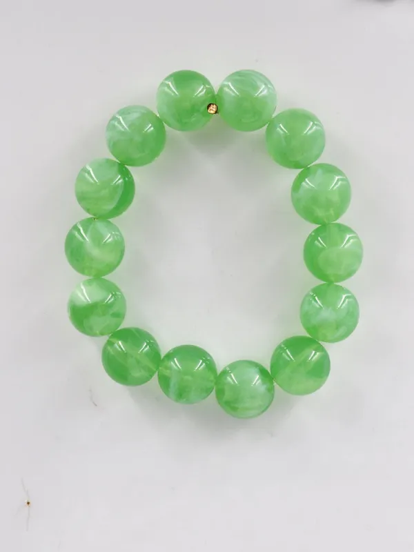 GREEN STRETCH BRACELET ( 254001 GR ) sold by Oh My Jewelry