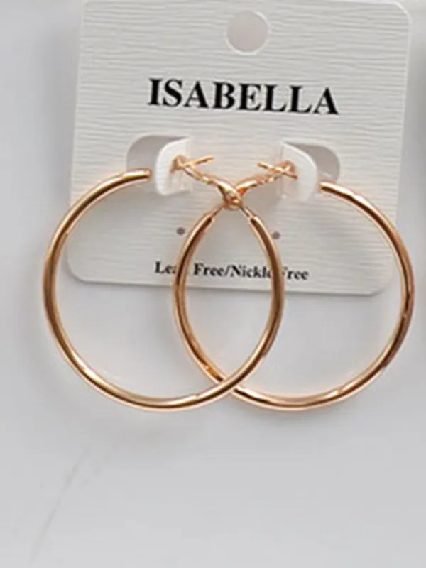 ROSE GOLD DIPPED HOOP EARRINGS SMALL ( 2401 RS ) sold by Oh My Jewelry