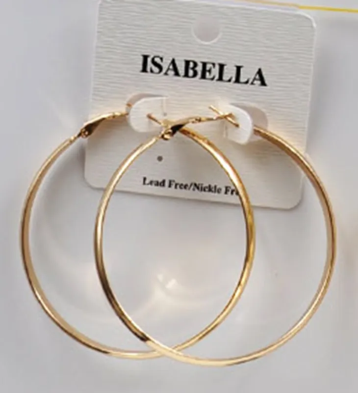 GOLD DIPPED HOOP EARRINGS MEDIUM ( 2405 GM ) sold by Oh My Jewelry