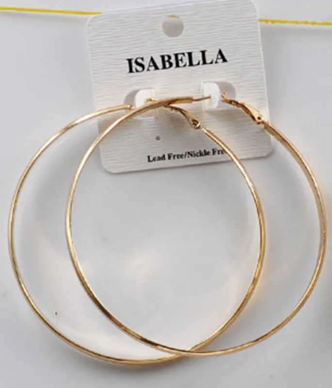 GOLD DIPPED HOOP EARRINGS EXTRA LARGE ( 2405 GXL ) sold by Oh My Jewelry