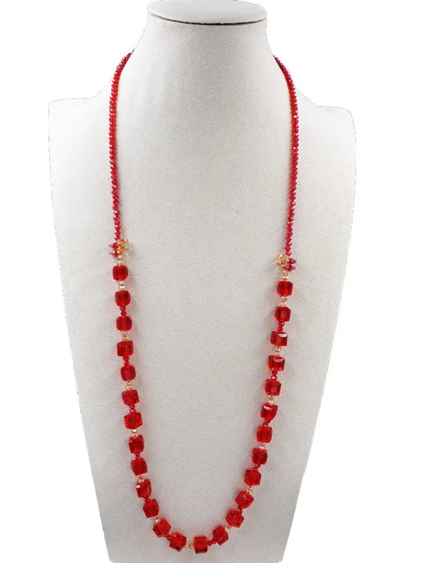 RED STONE NECKLACE ( 253603 RNK ) sold by Oh My Jewelry