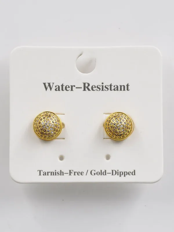 GOLD DIPPED EARRINGS ( 254453 G ) sold by Oh My Jewelry