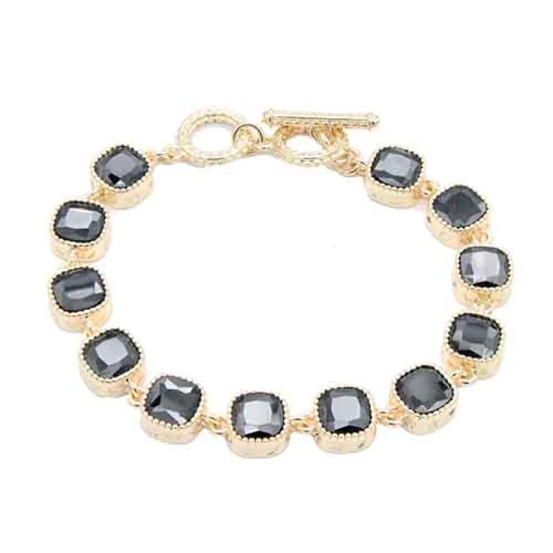 GOLD BLACK BRACELET ( 8007 BK ) made by Oh My Jewelry