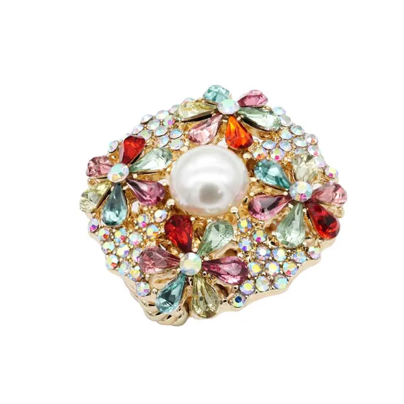 GOLD MULTICOLOR STRETCH RING PEARL ( 2746 GDMT ) sold by Oh My Jewelry