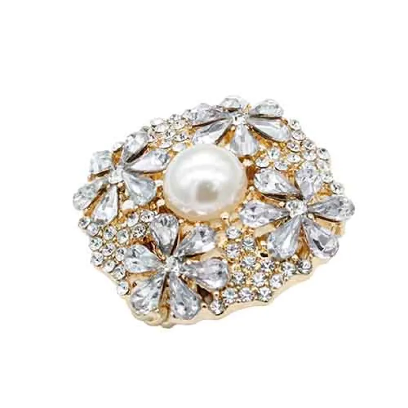 GOLD CLEAR STRETCH RING PEARL ( 2746 GDCL ) sold by Oh My Jewelry