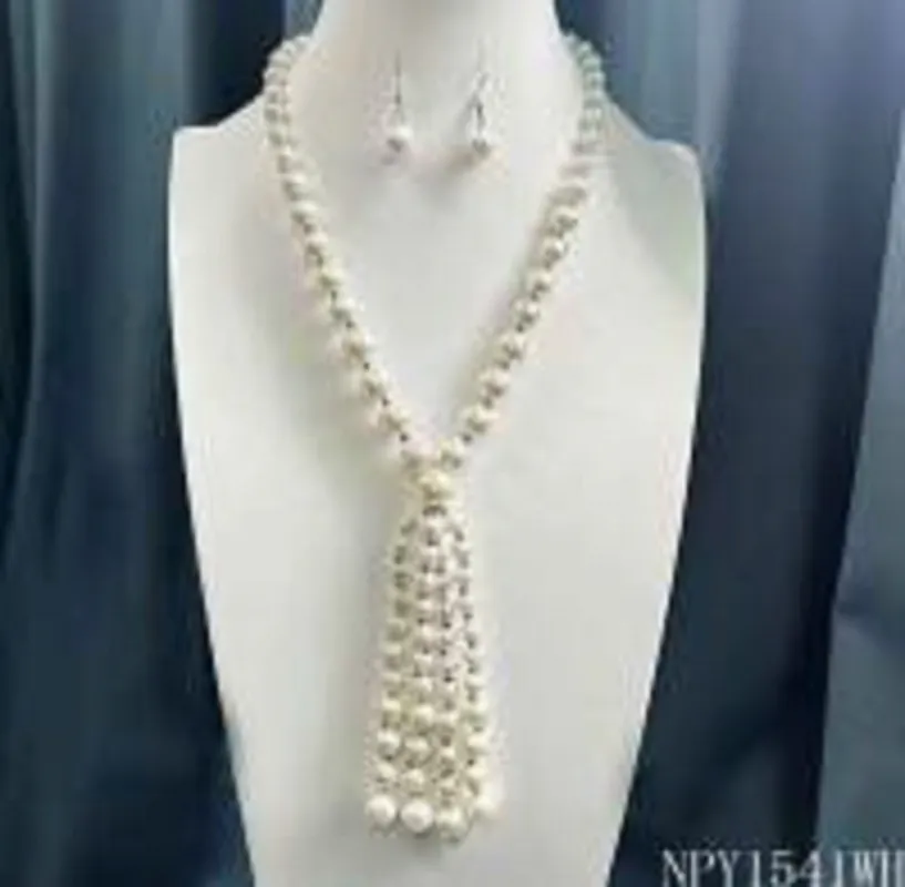 WHITE PEARL NECKLACE ( 1541 WH ) sold by Oh My Jewelry