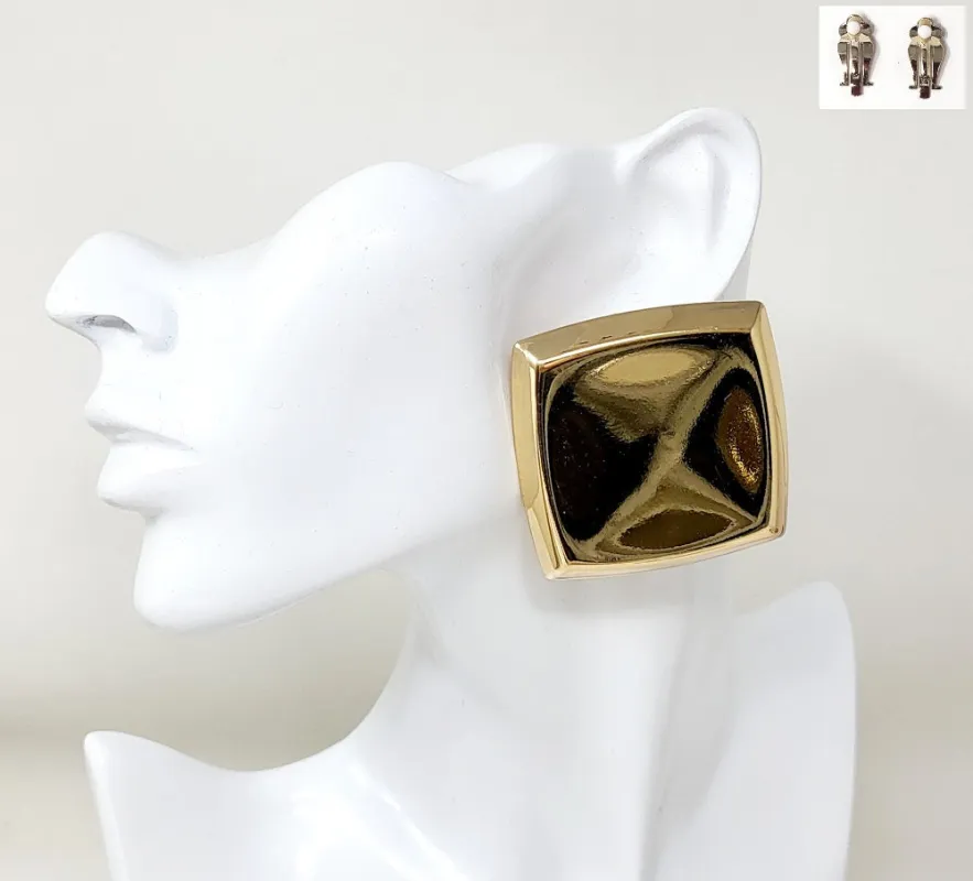 GOLD CLIP ON EARRINGS ( 21016 G ) sold by Oh My Jewelry