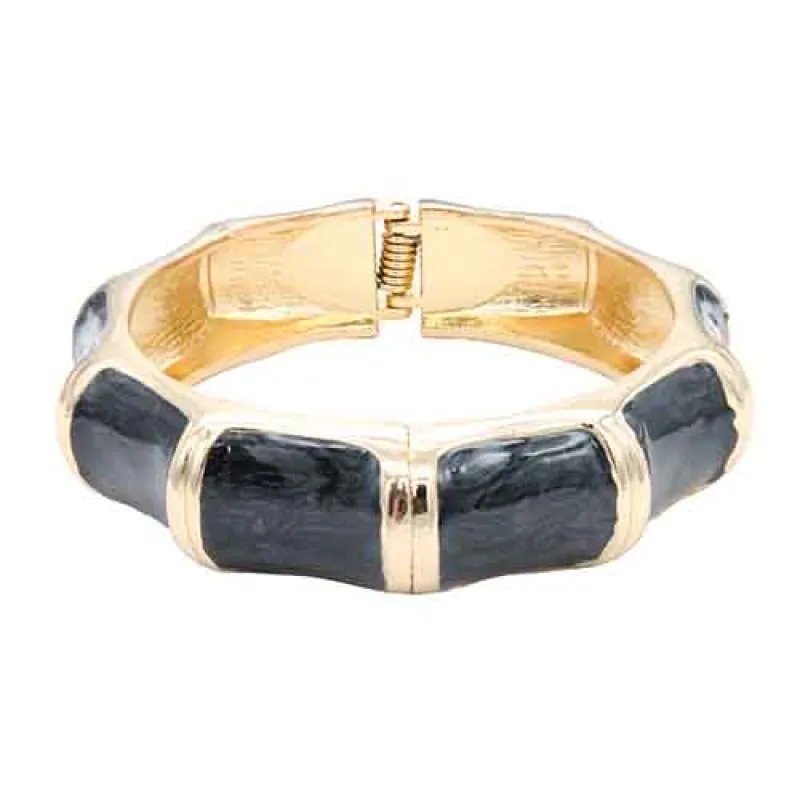 GOLD BLACK BANGLE ( 5489 GDBK ) sold by Oh My Jewelry