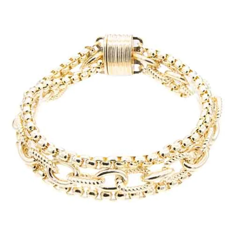 14K GOLD PLATED BRACELET ( 920 GD ) sold by Oh My Jewelry