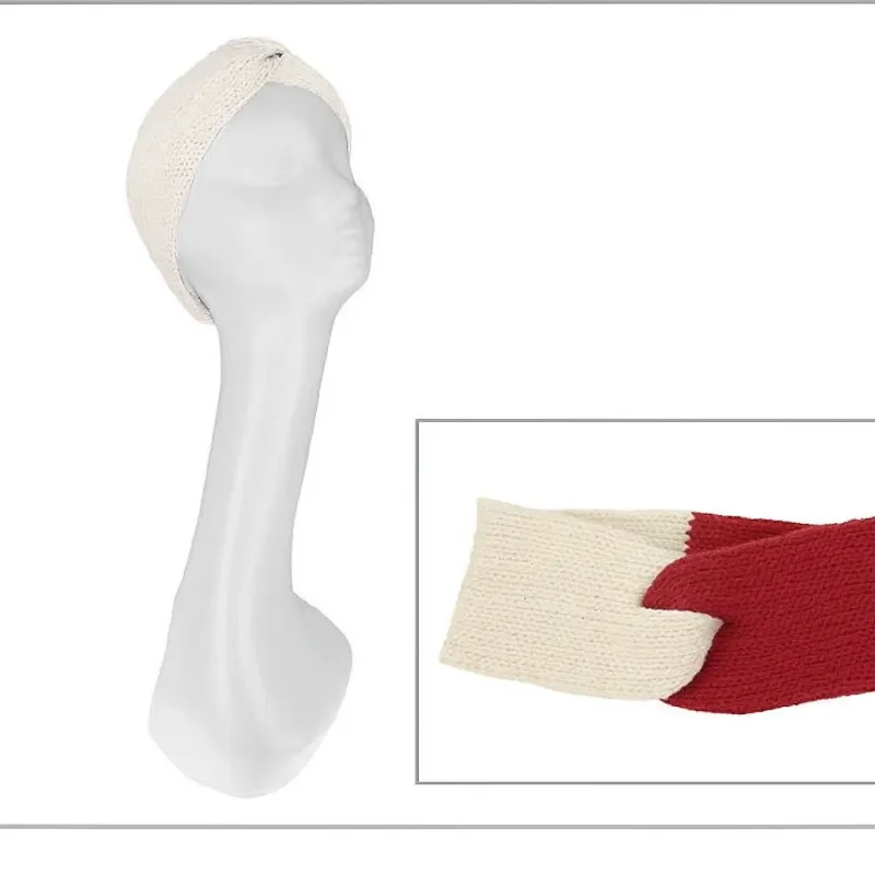 WHITE RED KNIT HEADBAND ( 0004 RDW ) sold by Oh My Jewelry