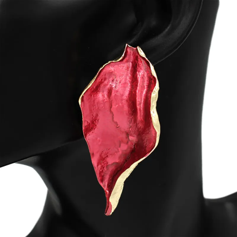 BURGUNDY EARRINGS ( 2868 BUR ) sold by Oh My Jewelry