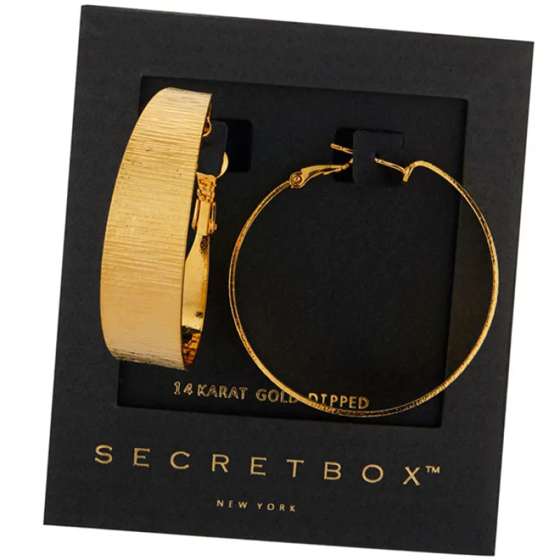 14K GOLD DIPPED HOOP EARRINGS ( 50063 GD ) sold by Oh My Jewelry