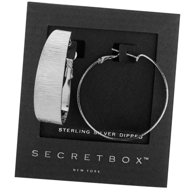 STERLING SILVER HOOP EARRINGS ( 50063 WG ) sold by Oh My Jewelry