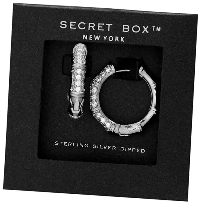 STERLING SILVER HOOP EARRINGS ( 50045 WG ) sold by Oh My Jewelry