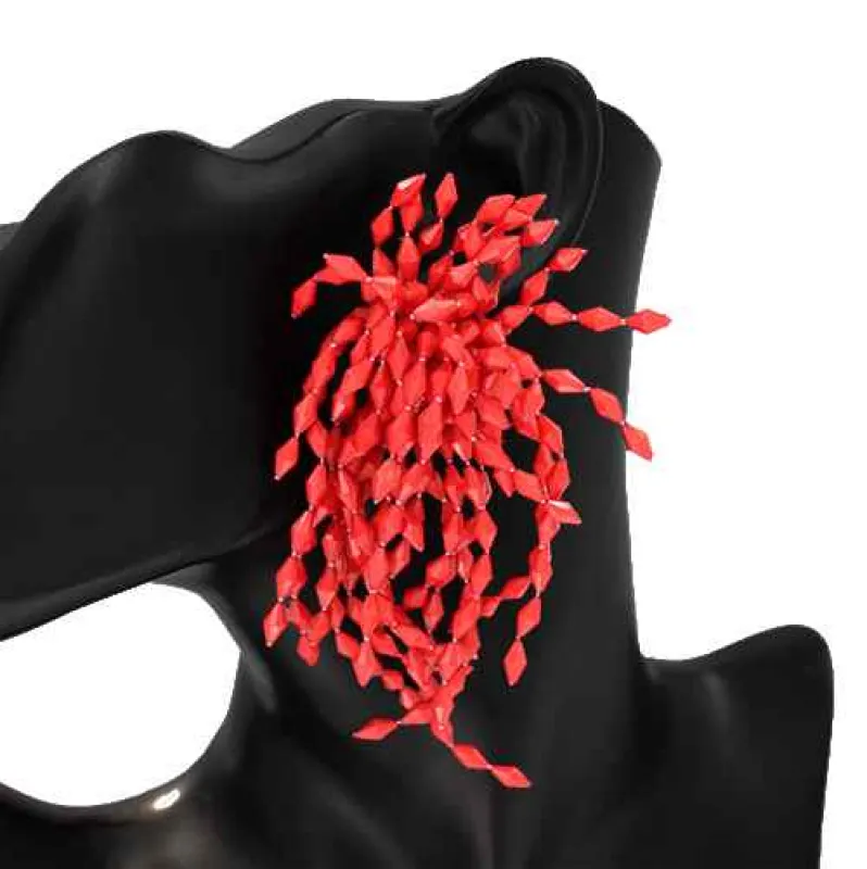 RED EARRINGS ( 2872 RD ) sold by Oh My Jewelry