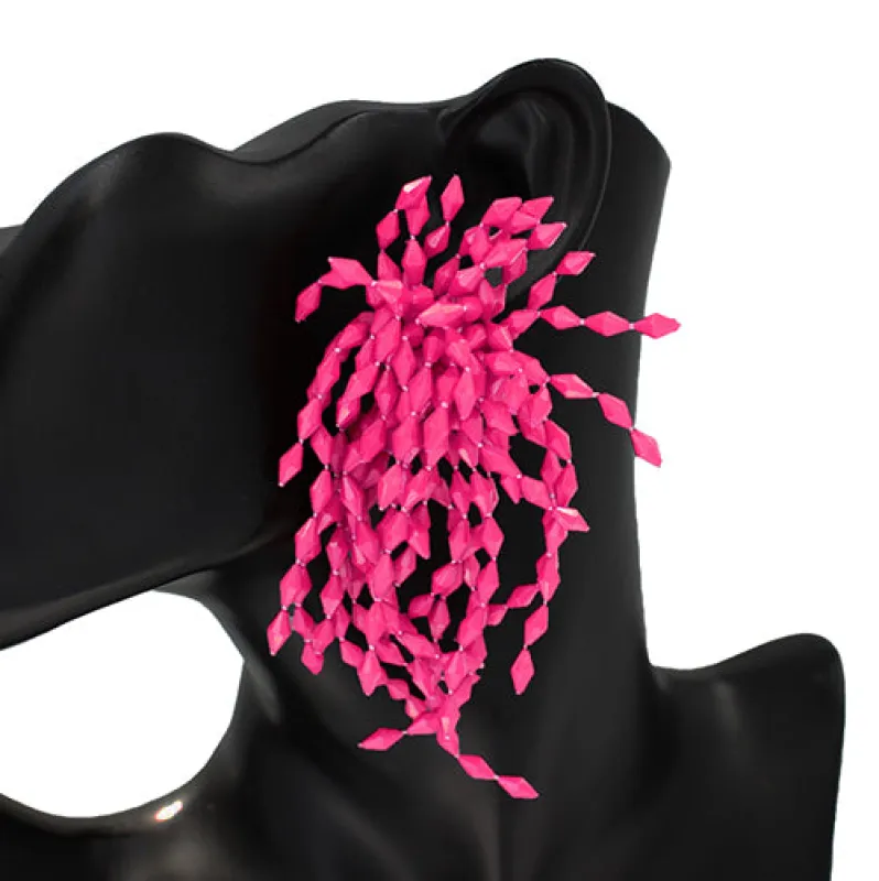 PINK EARRINGS ( 2872 FU ) sold by Oh My Jewelry