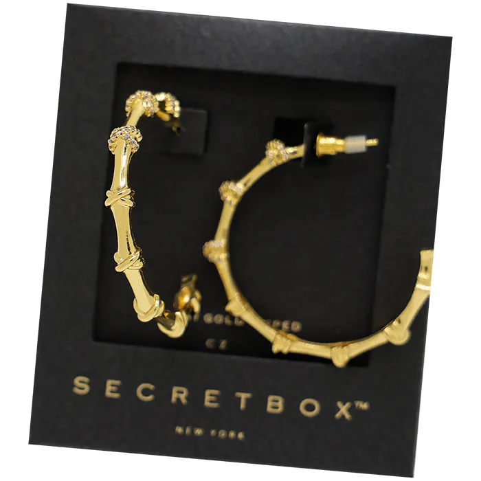 14K GOLD DIPPED HOOP EARRINGS ( 808317 GD ) sold by Oh My Jewelry