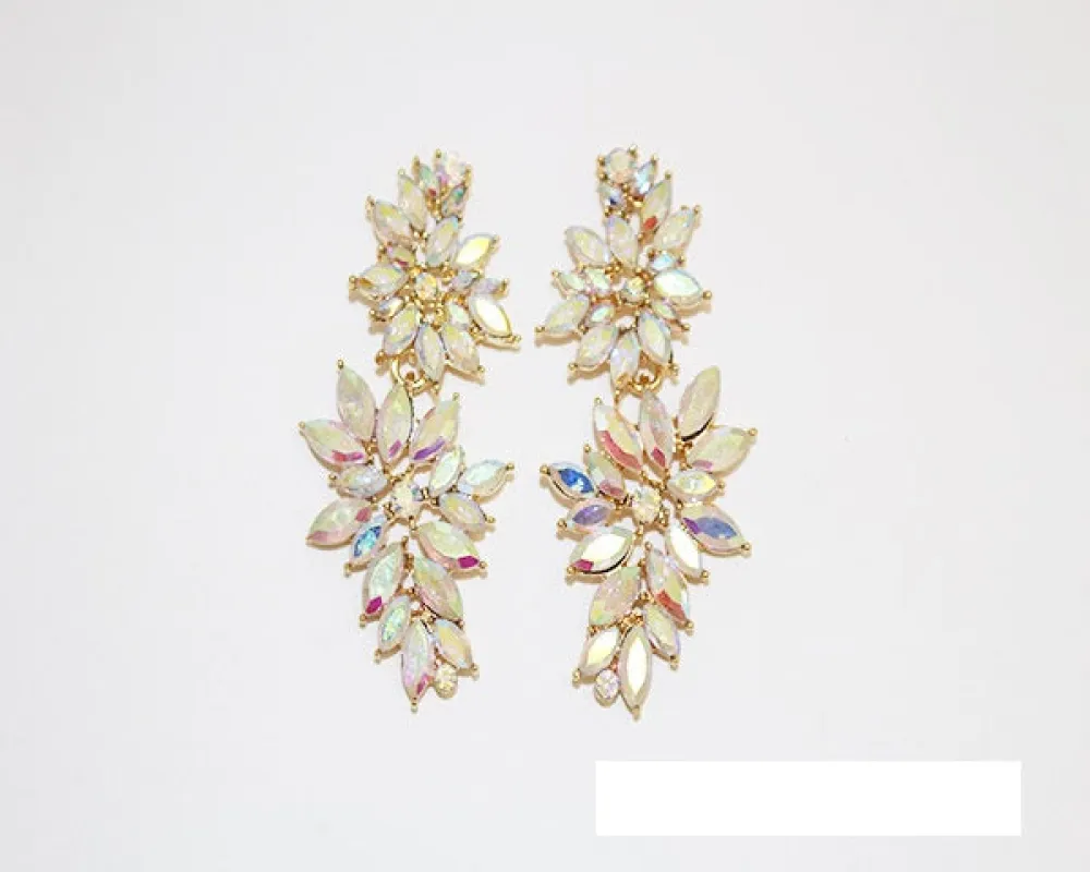GOLD AB CRYSTAL EARRINGS ( 1786 GAB ) sold by Oh My Jewelry