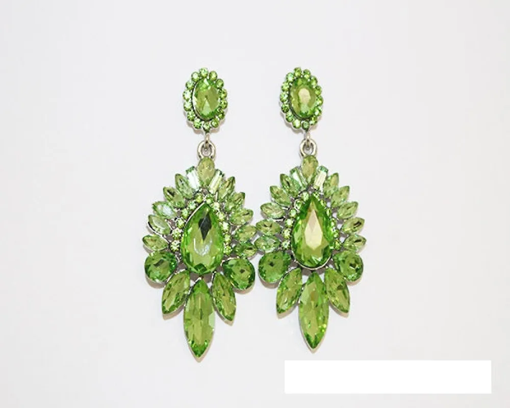 SILVER PERIDOT STONE EARRINGS ( 1785 SPER ) sold by Oh My Jewelry