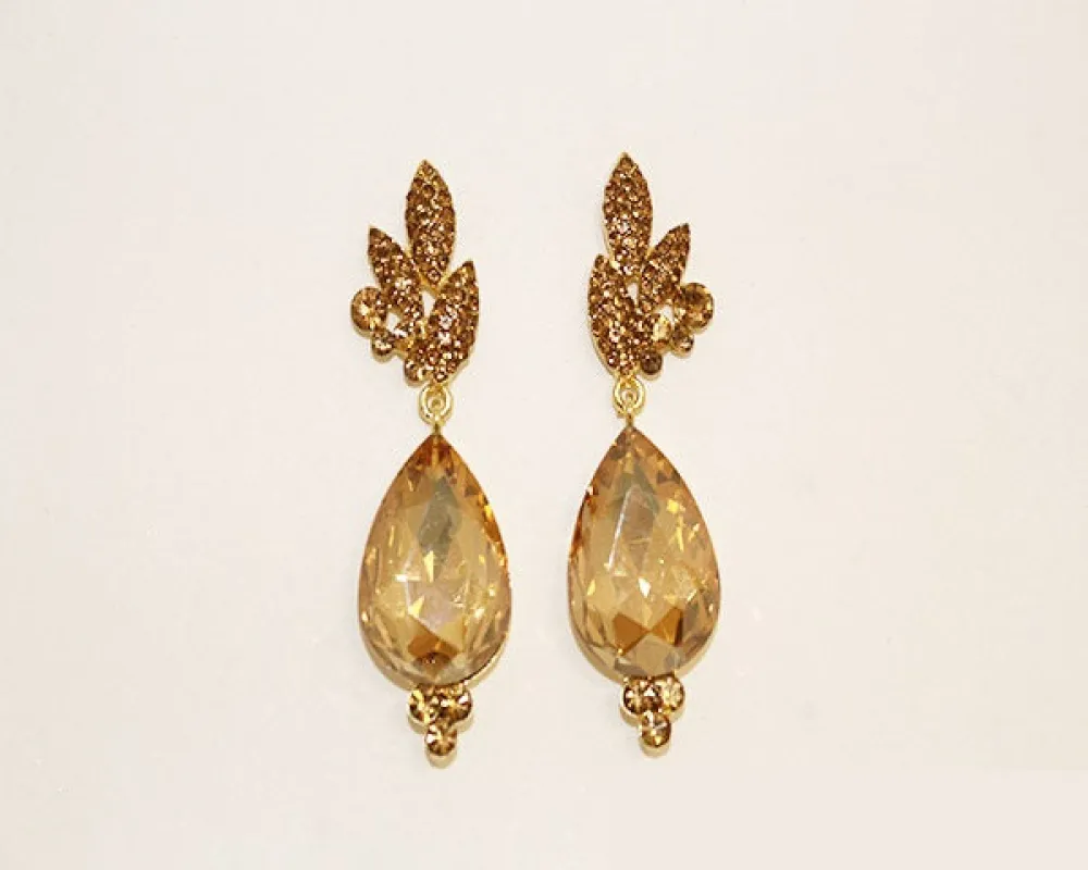 DANGLING TOPAZ EARRINGS ( 1131 GLCT ) sold by Oh My Jewelry