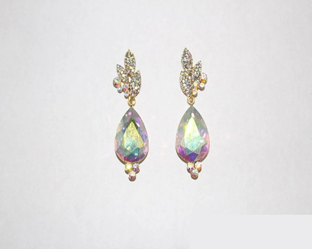 DANGLING GOLD AB EARRINGS ( 1131 GAB ) sold by Oh My Jewelry