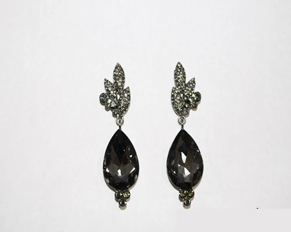 DANGLING BLACK DIAMOND EARRINGS ( 1131 BKDIA ) sold by Oh My Jewelry