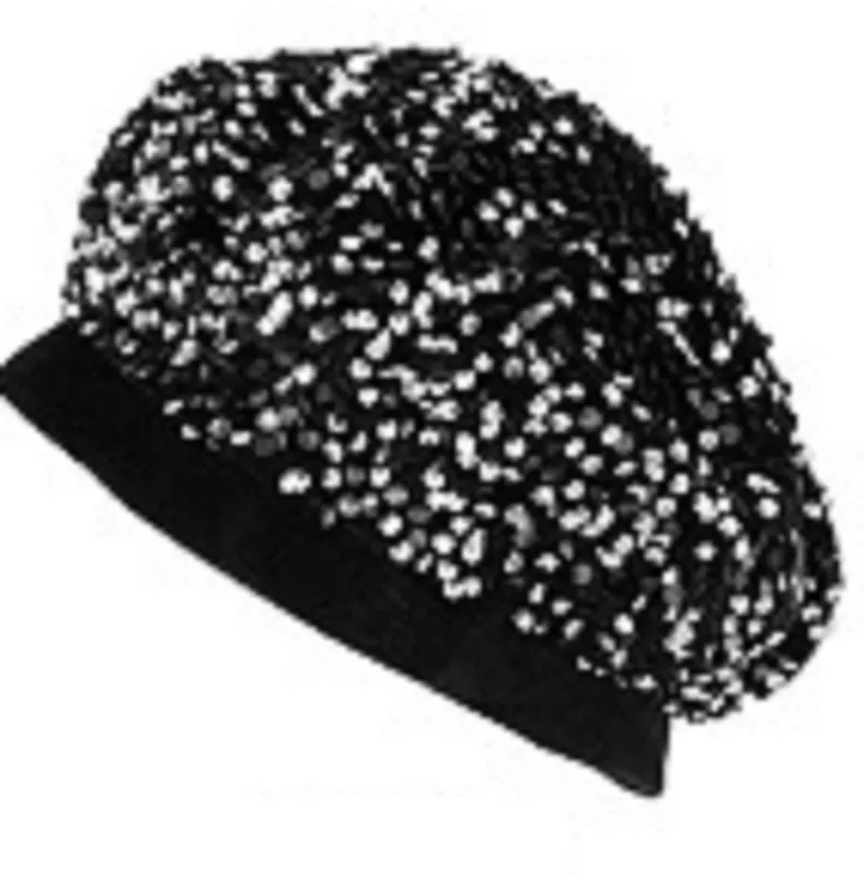 SEQUIN BERET SILVER ( 1156 S ) sold by Oh My Jewelry