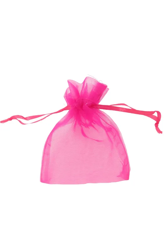 3" x 3.5" HOT PINK Organza Gift Bag 12 Pieces ( 1019 HPK ) sold by Oh My Jewelry