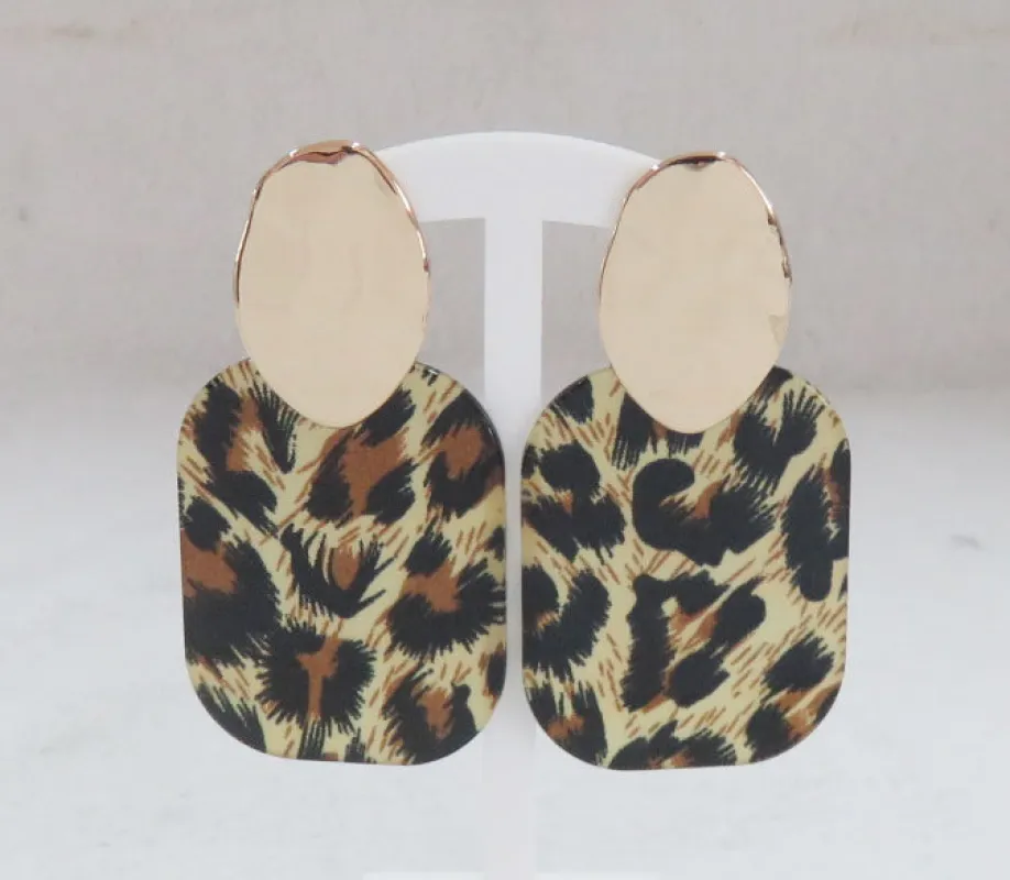 LEOPARD PRINT EARRINGS ( 3414 LEOP ) sold by Oh My Jewelry
