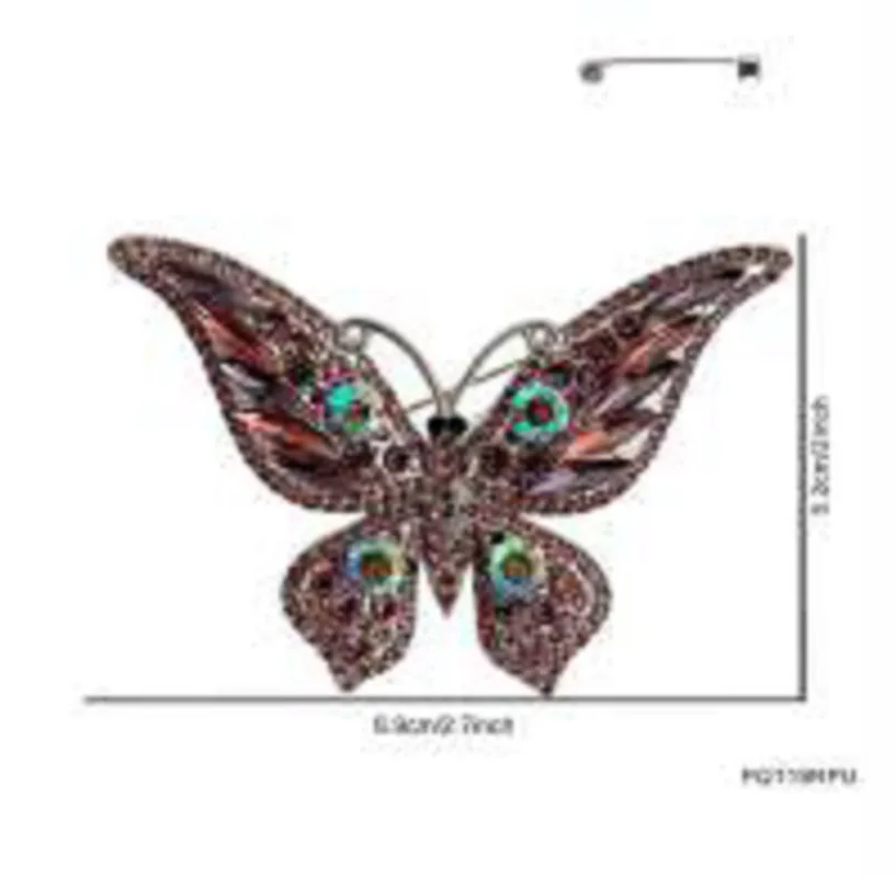 SILVER PURPLE BUTTERFLY BROOCH ( 119 RPU ) sold by Oh My Jewelry