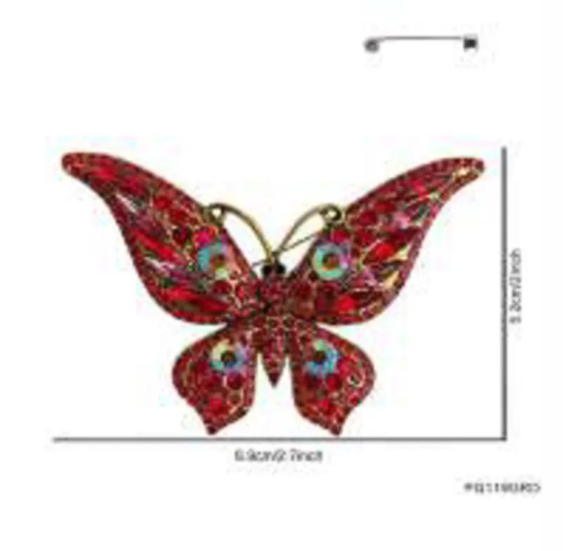GOLD RED BUTTERFLY BROOCH ( 119 GRD ) sold by Oh My Jewelry