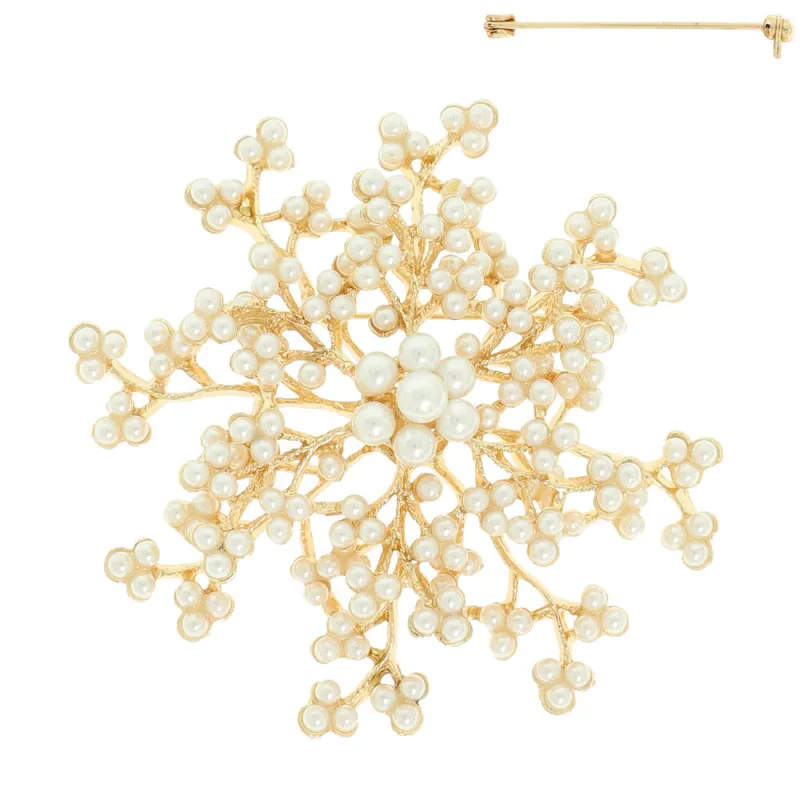 GOLD BROOCH PEARLS ( 113 GCR ) sold by Oh My Jewelry
