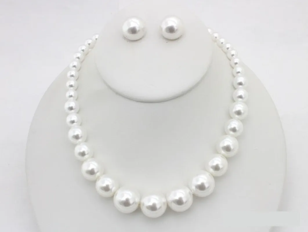 Silver White Pearl Necklace ( 20792 SWH ) sold by Oh My Jewelry