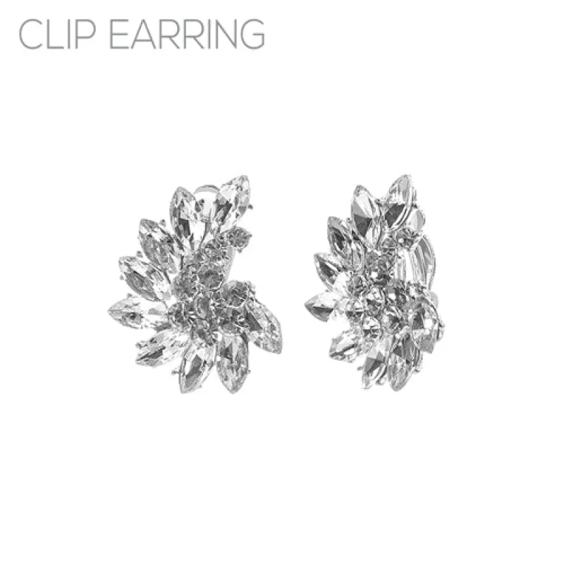 SILVER CLIP ON EARRINGS CLUSTER ( 26183 CECRS ) sold by Oh My Jewelry