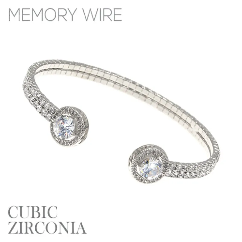 SILVER 2 LINE CZ BRACELET ( 83898 CRR ) sold by Oh My Jewelry