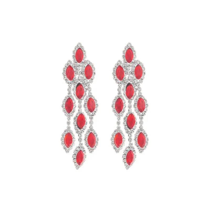 DANGLING EARRINGS RED STONES ( 28149 LSIS ) sold by Oh My Jewelry
