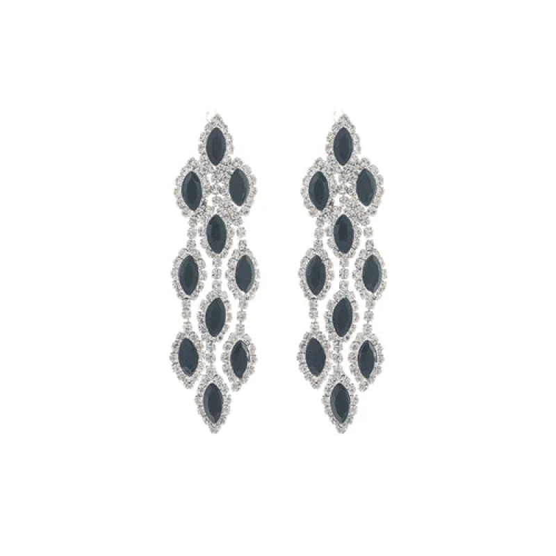 DANGLING EARRINGS BLACK STONES ( 28149 JTS ) sold by Oh My Jewelry