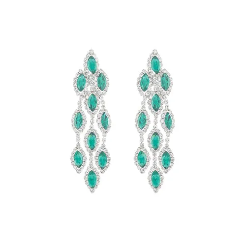 DANGLING EARRINGS GREEN STONES ( 28149 EMS ) sold by Oh My Jewelry