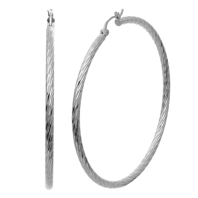 SILVER HOOP EARRINGS ( 0043 65S ) sold by Oh My Jewelry