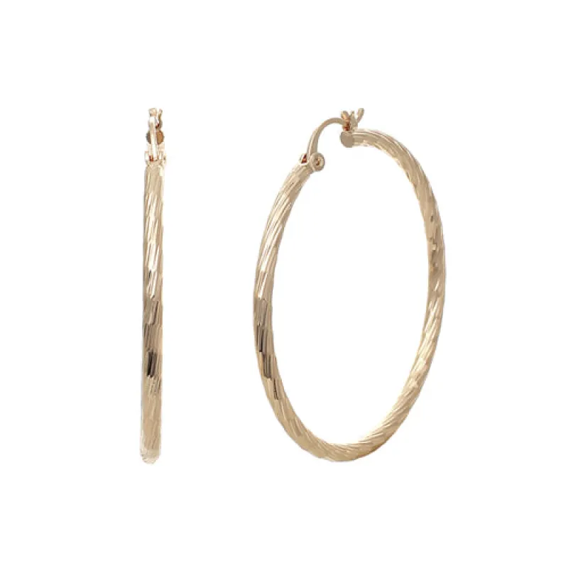 GOLD HOOP EARRINGS ( 0043 45G ) sold by Oh My Jewelry