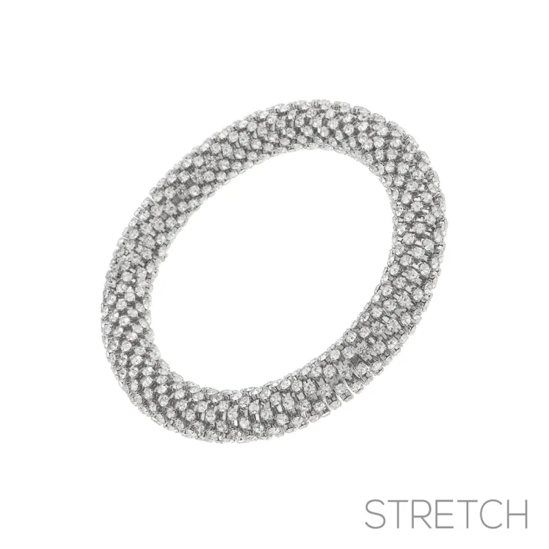 RHINESTONE BANGLE CLEAR ( 84562 CRS ) sold by Oh My Jewelry