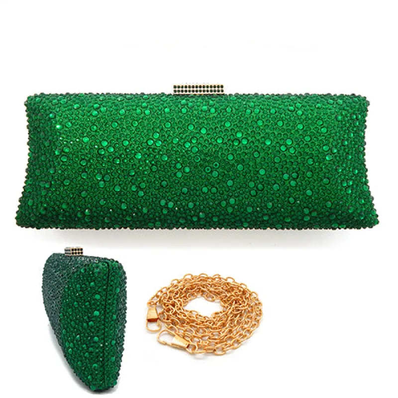 GREEN EVENING CLUTCH METALLIC ( 6215 GRN ) sold by Oh My Jewelry